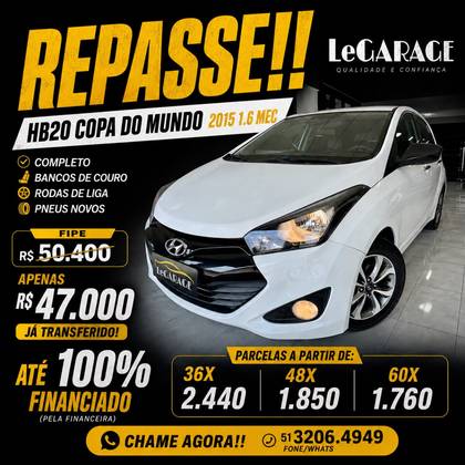 HYUNDAI HB20 1.6 COPA DO MUNDO 16V FLEX 4P MANUAL HYUNDAI HB20 1.6 COPA DO MUNDO 16V FLEX 4P MANUAL